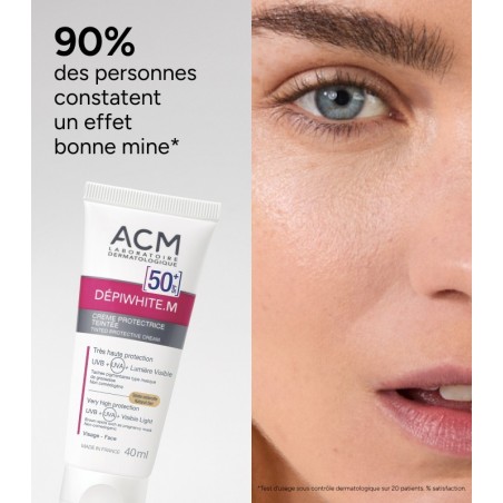 ACM DEPIWHITE M CREME PROTECTRICE TEINTEE SPF50+ DOREE 40ML – Protection solaire et bronzage | ACM  2